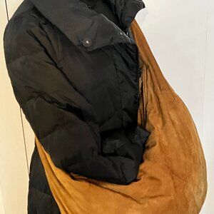 Dries Van Noten Oversized Suede Hobo Bag Tan Brown Made in Italy
